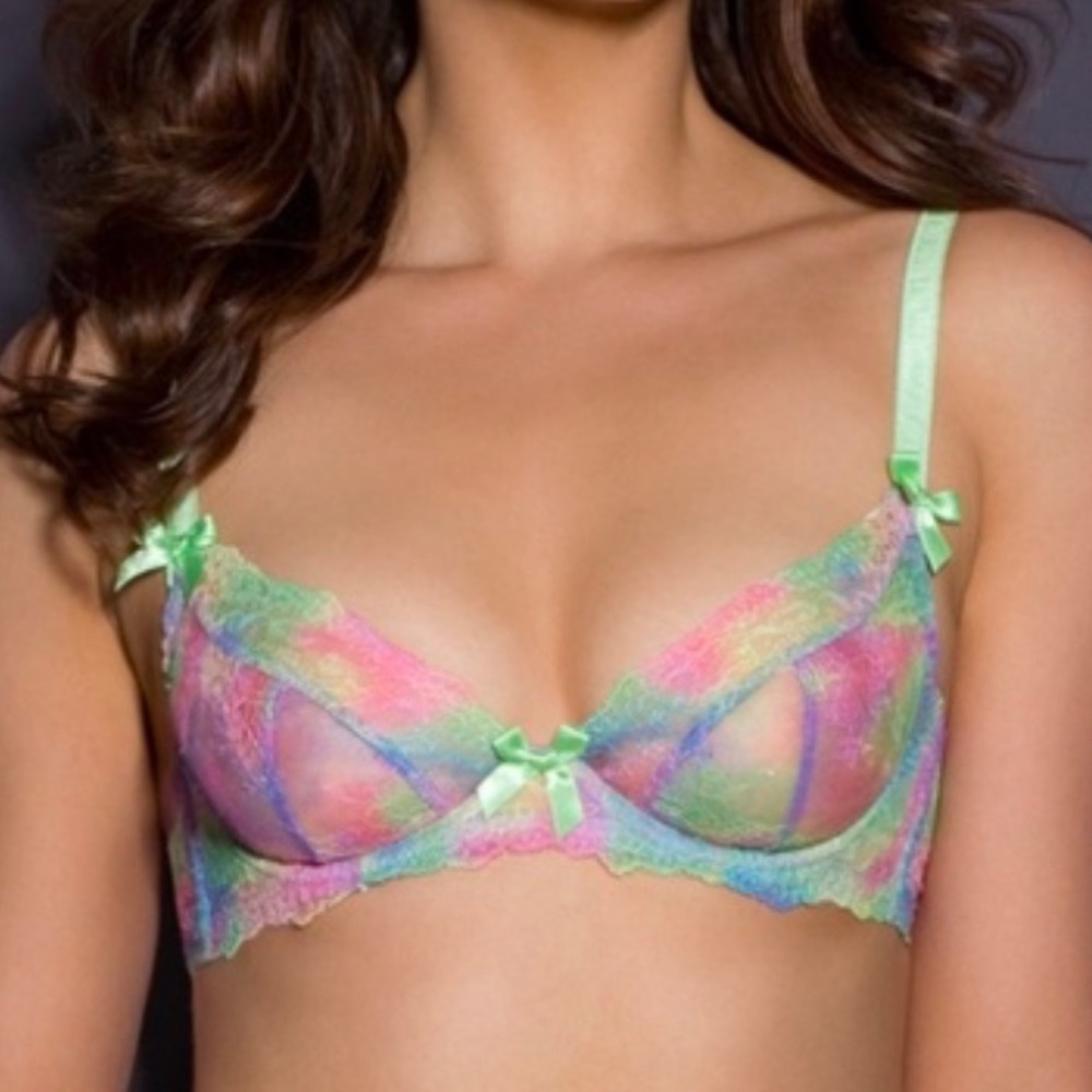 Agent Provocateur Multicolor Lace Bra and Thong set